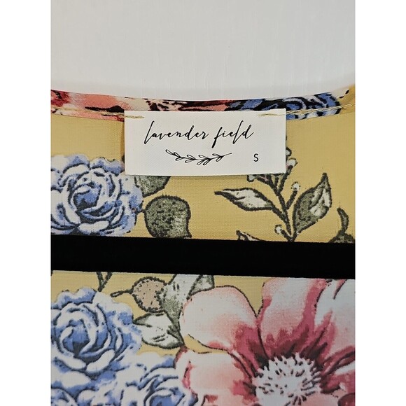 Lavender Field Sheer Floral Tie Front Duster Small Festival Beach Cottagecore - Picture 8 of 16